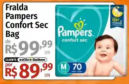 Supermercado Dalben Fralda Pampers Confort Sec Bag oferta