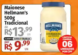Supermercado Dalben Maionese hellmann's tradicional oferta