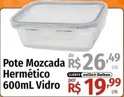 Supermercado Dalben Pote Mozcada Hermético Vidro oferta