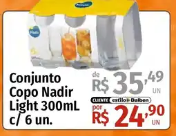 Supermercado Dalben Conjunto Copo Nadir Light oferta