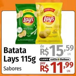 Supermercado Dalben Batata Lays 115g Sabores oferta