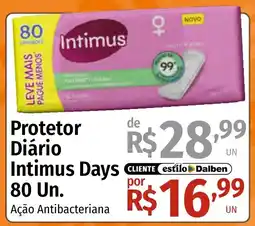 Supermercado Dalben Protetor Diário Intimus Days oferta