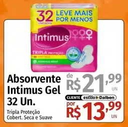Supermercado Dalben Absorvente Intimus Gel oferta