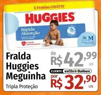 Supermercado Dalben Fralda Huggies Meguinha oferta