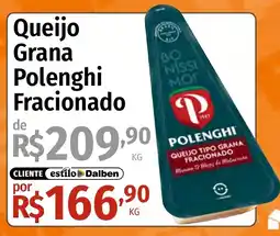 Supermercado Dalben Queijo grana polenghi fracionado oferta