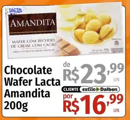 Supermercado Dalben Chocolate wafer lacta amandita oferta