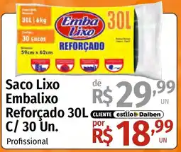 Supermercado Dalben Saco lixo embalixo reforçado 30l oferta