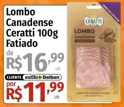 Supermercado Dalben Lombo canadense ceratti fatiado oferta