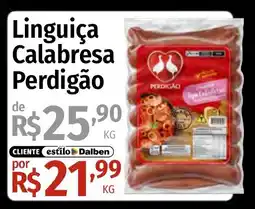 Supermercado Dalben Linguiça Calabresa Perdigão oferta