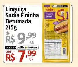 Supermercado Dalben Linguiça Sadia Fininha Defumada oferta