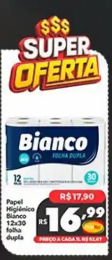 Supermercados Rex Papel Higiênico Bianco folha dupla oferta