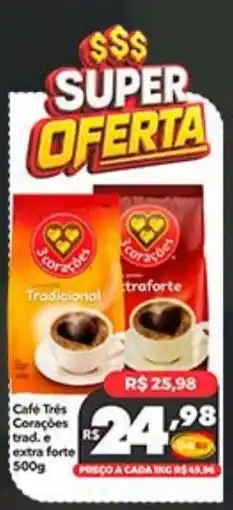 Supermercados Rex Café Três Corações trad. e extra forte oferta
