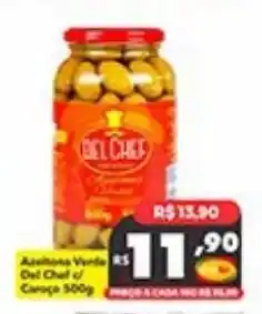 Supermercados Rex Azeitonas Verdes Del Chef c/ Caroço oferta