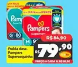 Supermercados Rex Fralda desc. Pampers Supersequinha oferta