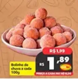 Supermercados Rex Bolinho de chuva a cada 100g oferta