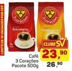 Supermercados São Vicente Café 3 Corações oferta
