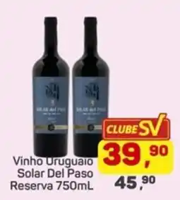 Supermercados São Vicente Vinho Uruguaio Solar Del Paso Reserva oferta