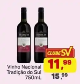 Supermercados São Vicente Vinho Nacional Tradição do Sul oferta