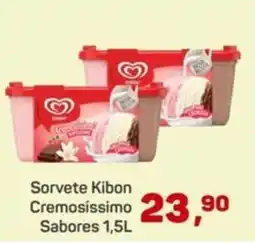 Supermercados São Vicente Sorvete Kibon Cremosissimo Sabores oferta