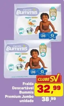 Supermercados São Vicente Fralda Descartável Bummis Premium Jumbo oferta