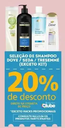Bistek Supermercados seleção de shampoo dove / seda / tresemmé oferta