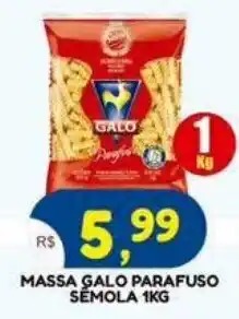 Bramil Supermercados Massa galo parafuso sêmola oferta