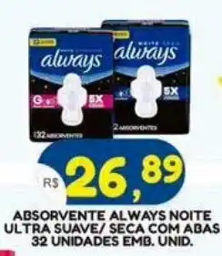 Bramil Supermercados Absorvente always noite ultra suave/ seca com abas oferta
