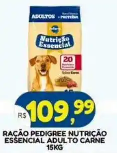 Bramil Supermercados Ração pedigree nutrição essencial adulto carne oferta