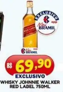 Bramil Supermercados Whisky johnnie walker red label oferta
