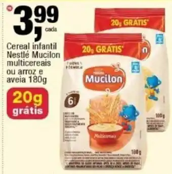 Cereal infantil Nestlé Mucilon multicereais ou arroz e aveia