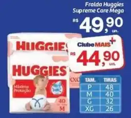 Comper Fralda huggies supreme care mega oferta