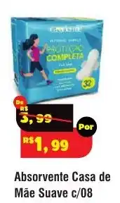 Royal Supermercados Absorvente Casa de Mãe Suave c/08 oferta
