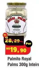 Royal Supermercados Palmito royal palms 300g inteiro oferta