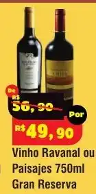 Royal Supermercados Vinho Ravanal ou Paisajes 750ml oferta