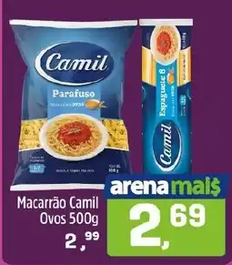 Arena Atacado Macarrão Camil Ovos oferta