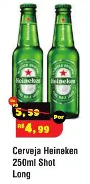 Royal Supermercados Cerveja Heineken 250ml Shot Long oferta