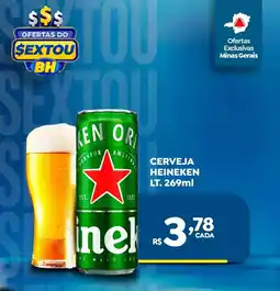 Supermercados BH Cerveja heineken oferta