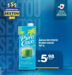 Supermercados BH Água de coco puro coco oferta