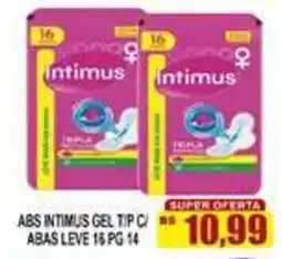 Supermercado leal Abs intimus gel tip c/ abas leve 16 pg 14 oferta