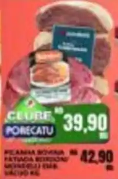 Supermercado Porecatu Picanha bovina fatiada recheada oferta