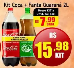 Supermercado Kibe Kit Coca + Fanta Guaraná 2L oferta