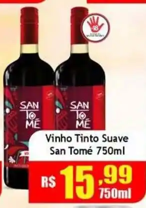 Supermercado Kibe Vinho Tinto Suave San Tomé oferta