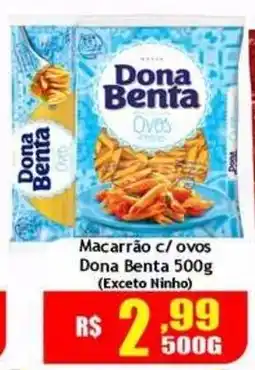 Supermercado Kibe Macarrão c/ ovos Dona Benta oferta