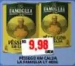 Supermercado Porecatu Pêssego em calda la famiglia lt 400g oferta