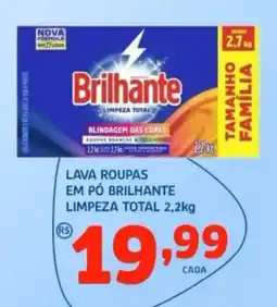 Bergamais Supermercados Lava roupas em pó brilhante limpeza total oferta