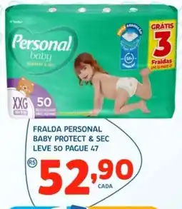Bergamais Supermercados Fralda personal baby protect & sec oferta