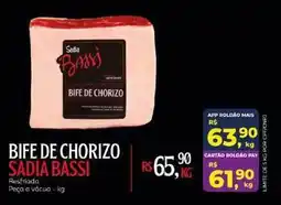 Roldão Sadia - bife de chorizo oferta