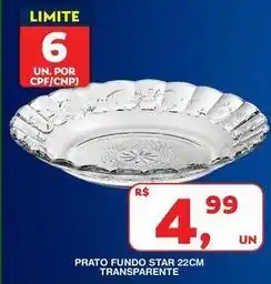 Star - prato fundo star 22cm transparente