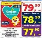 Roldão Pampers - fralda descartável supersequinha tamanhos oferta