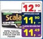 Roldão Rs - papel toalha scala plus com 3 rolos com folhas oferta